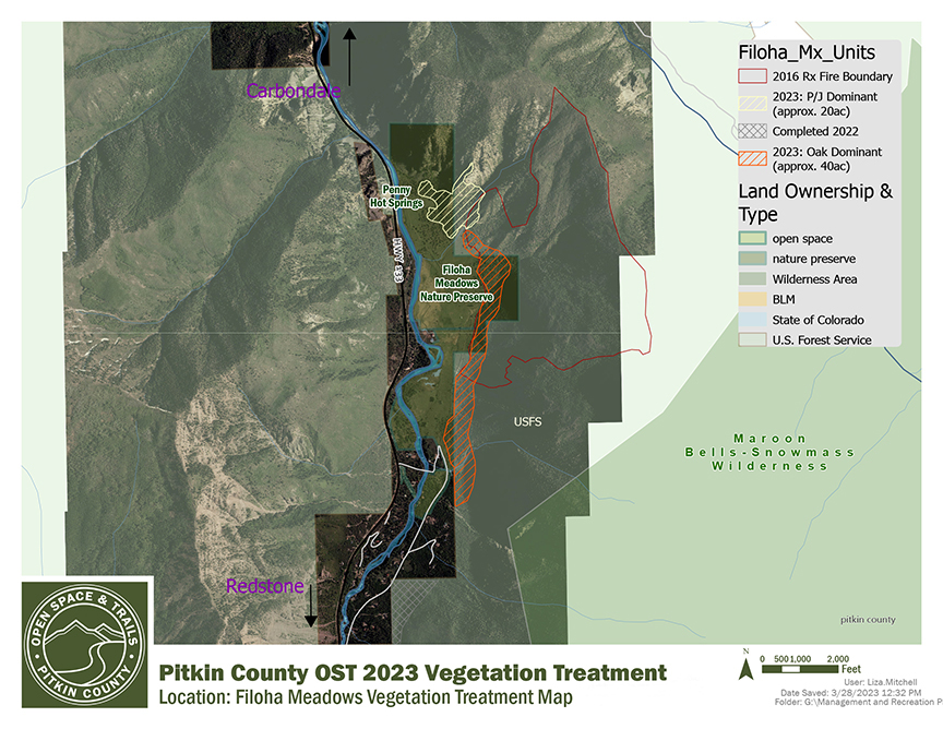 Filoha Meadows 2023 Vegetation Treatment Map