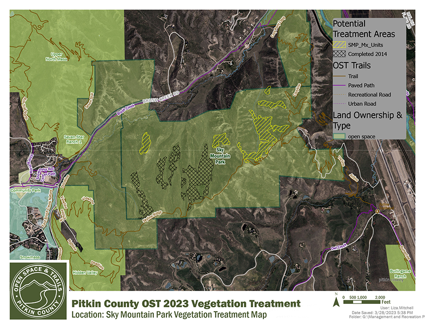 Sky Mountain Park 2023 Vegetation Treatment Map